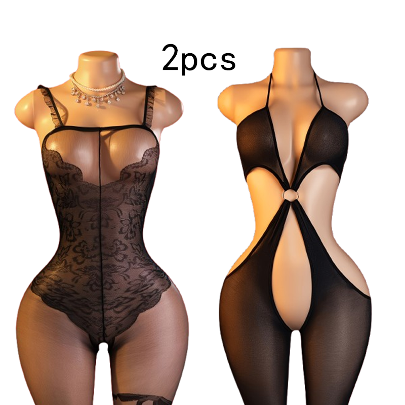 Lingerie - Set da 2 pezzi: body nero