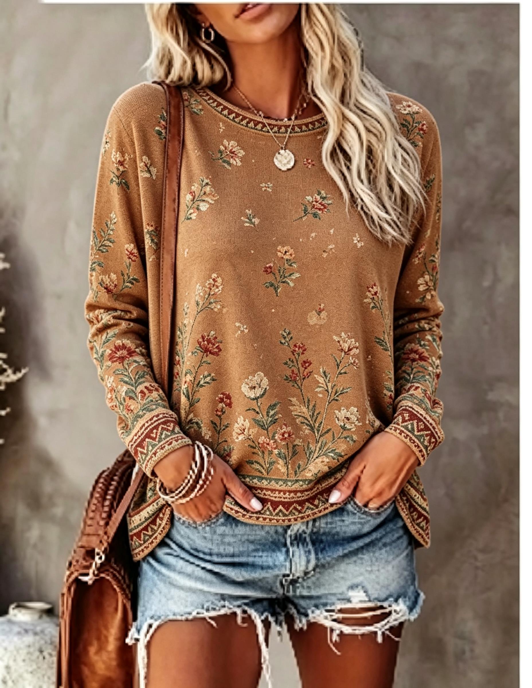 Blouses - Maglietta da donna a maniche lunghe