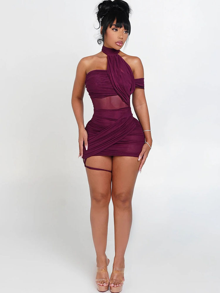 XTOCEAN Abito Sexy Trasparente - Y2K Backless Halter Mini Dress recensione e prezzo