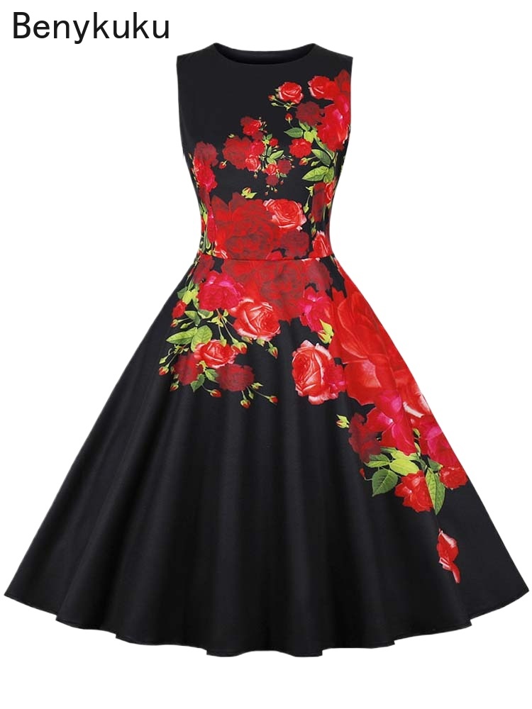 Abito estivo vintage anni '50  - French Vintage Floral Midi Dress recensione e prezzo