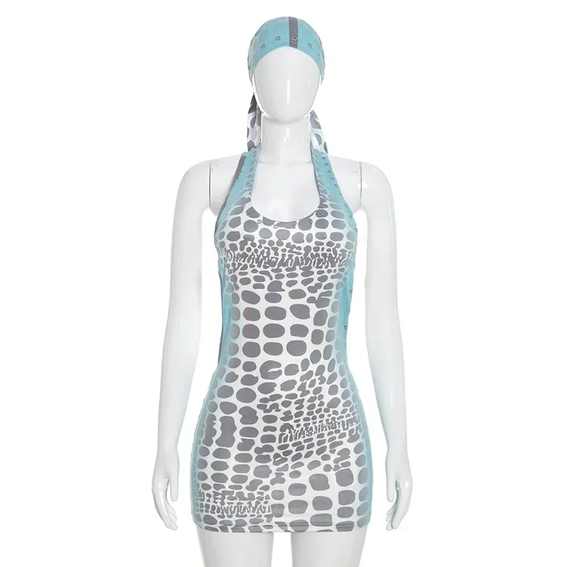 Mini abito sexy con scollo all - Y2K Backless Halter Mini Dress recensione e prezzo